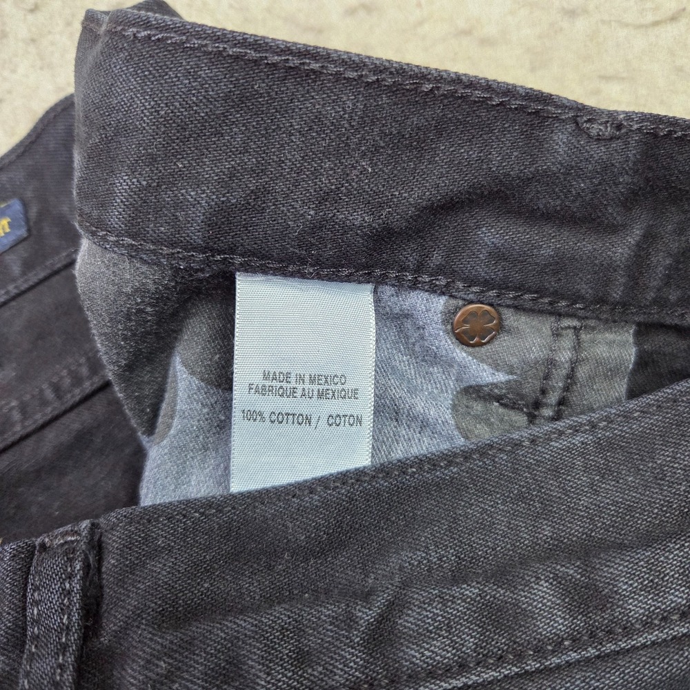 Lucky Brand 329 Classic Straight Jeans Mens 38x28 Black Stretch Denim - Picture 5 of 15
